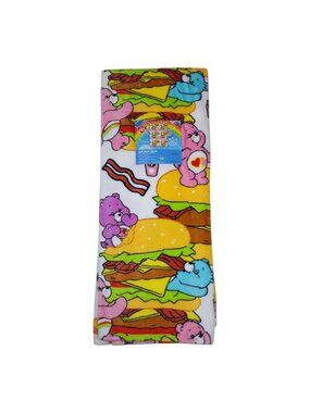 Care Bears Soft Plush Throw Blanket 50" X 70" Polyester Super Soft Hamburgers